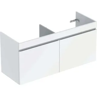 Geberit Renova Plan Unterschrank für Doppelwaschtisch, 2 Schubladen, 122,6x60,6x44,6cm, 501.912.01.1, Farbe: weiß / lackiert hochglänzend