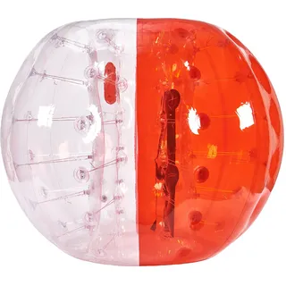 VEVOR Aufblasbarer Bump Ball Bumper Stoßball 1 Stk. 1,5 m x  1,2 m, Menschlicher Kollisionsball, PVC-Körperblasen-Bounce-Ball für Outdoor-Aktivitäten, Transparent + Rot Aufblasbar Bumper Ball