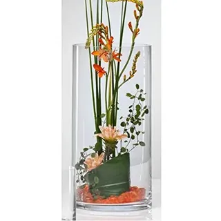 Sandra Rich Glasvase Dekoglas CYLI Cold Cut Zylinder H. 30cm D. 15cm rund
