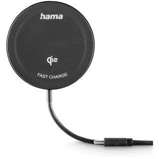 Hama Kabelloses Qi2-Ladegerät induktives Ladepad Schnellladen 15 W Schwarz