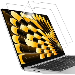 MasiBloom Displayschutzfolie für MacBook Air 15,3 Zoll mit M5-M2 Chip (2026-2023) A3448 A3241 A3114 A2941 5H PET Schutz hülle folie Skin Laptop Zubehör - 2 Stück