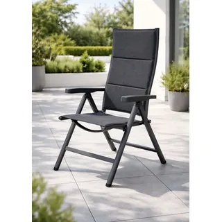 belsol VICTORIA Alu-Klappsessel Gartenstuhl 6-fach verstellbar anthrazit
