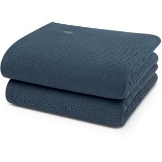 ROSS Handtücher »Waffelpique« 100% Baumwolle, blau