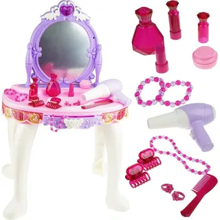 Schminktisch mit Spiegel Zubehör Trockner für Mädchen - Rosa
