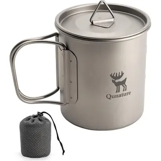 Qunature Titan Tasse Camping Topf Outdoor Becher 375ml - Silber