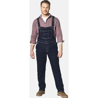 Latzjeans JAN VANDERSTORM "Latzhose KEARON", Herren, Gr. 76, N-Gr, blau (dunkelblau), Obermaterial: 98% Baumwolle CO. 2% Elasthan EL., Hosen Latzjeans