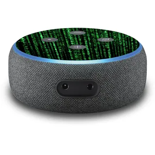 2er Set Aufkleber Matrix passend für Alexa Echo Dot Gen3 Smart Assistant R137-01