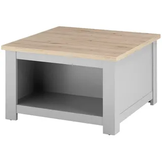 Furn.Design Couchtisch grau, Artisan Eiche Landhaus, Beistelltisch quadratisch mit Ablage , Grau, Eiche Artisan , Holzwerkstoff , Nachbildung,Eiche , Uni, Holz Optik , Quadratisch,Quadratisch , 83x50x83 cm , Wohnzimmer, Wohnzimmertische, Couchtische