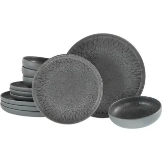 CreaTable Serie Uno Volcano Tafelservice 12-tlg. anthrazit