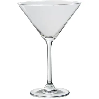 DRW Set mit 6 Martini-Gläsern aus böhmischem Glas, 210 ml, transparent, 12 x 12 x 17,5 cm