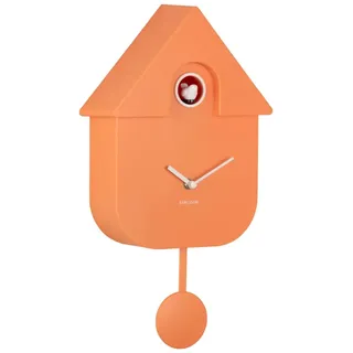 Karlsson Kuckucksuhr Modern Cuckoo - Orange - 21,5x8,5x41cm - Andere - Thermoplast - Wanduhr Modern Wohnzimmer - Wanduhren - Kuckucksuhr