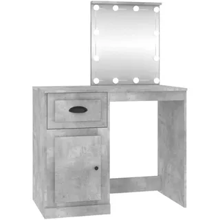 vidaXL Schminktisch mit Spiegel Betongrau 90x50x132,5 cm Holzwerkstoff - Grau
