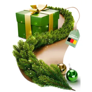 Weihnachtsgirlande (100?% Spritzguss) - Naturgetreue Tannengirlande 270-1000 cm - grün - 270