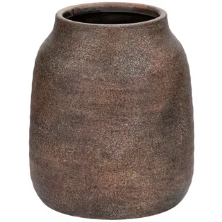 Briful Keramikvase, groß, rustikal, Vintage-Blumenvase, Bauernhaus, natürlich, ländlich, Terrakotta, antike Pampasvase für Wohnzimmer, Küche, Tisch, Kaminsims, Dekoration, braun, 18 cm