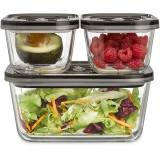 CASO Design VacuBoxx Vakuumbehälter transparent 1,5 l 3-teiliges Set