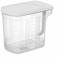 Bild von Kinvara 24 Stück Kühlschrank-Organizer Grau Transparent Kunststoff 2,5 L 20,5 x 17 x 13 cm