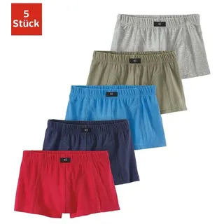 H.I.S. H.I.S Boxer »Boxershorts für Jungen«, 5 Stk. farblich sortiert oder nur schwarz H.I.S petrol, grau-meliert blau, khaki, marine,