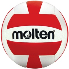 Molten Freizeit-Volleyball, Rot, Rot/Weiß, offizielles Lizenzprodukt (MS500-Red)