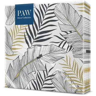 PAW - Servietten 3-lagig (33 x 33 cm) I 20 Stück I Perfekt für Geburtstage, Partys, Hochzeiten, Kommunion und Feiern I Papierservietten Bunt - Natur, Laub I Farbe: Exotic Leaves