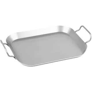 CHG Grillschale »Grillplatte "La Plancha", aus Eisen«, Metall, (1 St.), Made in Germany, silberfarben