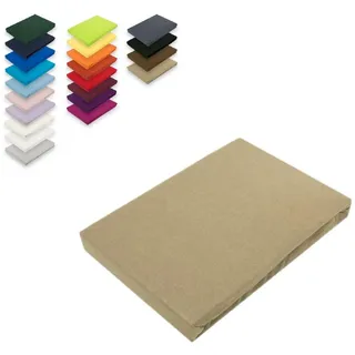 EXKLUSIV HEIMTEXTIL Spannbettlaken Jersey 180 x 200 cm Sand