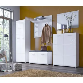 Lomadox MALABO-129 5-teilig 0 x 0 x 0 cm hochglanz weiß / weiß