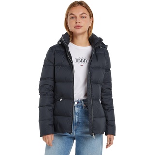 Tommy Hilfiger Damen Daunenjacke Recycled Down Jacket Winter, Schwarz (Black), L