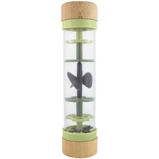 babynova Regenmacher – Montessori Spielzeug aus Holz – Baby Spielzeug ab 3 Monate – Holzrassel für Entwicklung von sensorischen und motorischen Fähigkeiten – BPA-frei – Grün