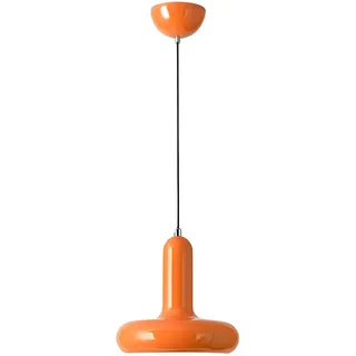 NICRX Moderne bunte Pendelleuchte mit E27-Fassung und 150cm verstellbarem Kabel,Hängelampe aus Metall mit Lackierung für Küche,Esszimmer,Schlafzimmer,Kinderzimmer oder Café Deckenleuchte (Orange)