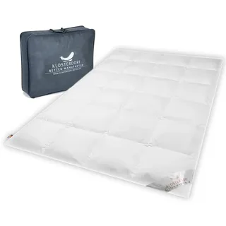 KLOSTERDORF Sommerdecke Grazil 155 x 220 cm, 250 g | Wärmeklasse Extra leicht, Bezug aus 100 % Baumwolle, Made in Germany – von Hand befüllt und vernäht