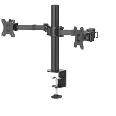 Hama mounting kit - full-motion - for 2 monitors - black