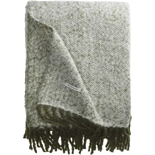 Tom Tailor Plaid TOM TAILOR HOME "Wooly Herringbone", grün (olivgrün, grün), B:130cm L:170cm, Polyacryl, Wohndecken, mit Fischgratmuster, Kuscheldecke