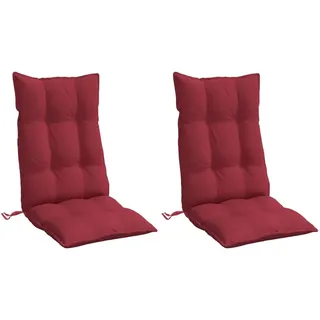 vidaXL Hochlehner-Auflagen 2 STK. Weinrot Oxford-Gewebe