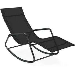 Fantask Sonnenliege 63 x 86 x 160 cm Schwarz