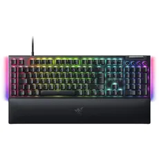 Razer BlackWidow V4 Mechanische Gaming-Tastatur, Chroma RGB (mechanische Schalter, grün, 6 dedizierte Makro-Tasten, ABS-Tasten) FR-Layout | Schwarz