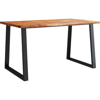 vidaXL Esstisch Baumkante 140x80x75 cm Massivholz Akazie