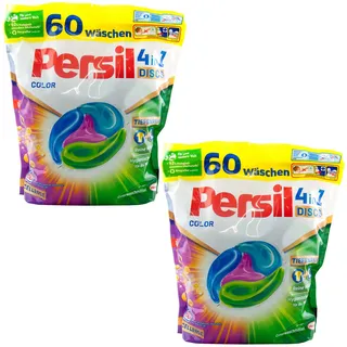 Persil Discs COLOR 2 x 60 Stück 4in1 Tiefenrein Waschmittel Caps 20-95°