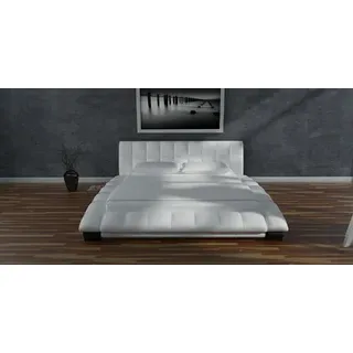 Wasserbett Bett Betten Komplett Lederbett Polsterbett mit Matratze Neu SANTANA - Schwarz