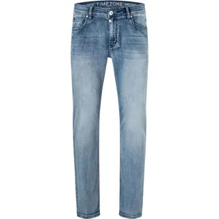 Timezone Slim-Fit Jeans mit Fade-Effekt und Stretch Größe: 36W / 36L - Blau