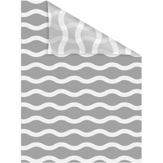 Bild Fensterfolie Welle - grau Weiß B/L: ca. 100x100 cm (B x L)