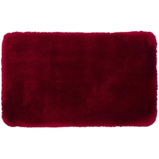 Gözze Badematte Deluxe rutschhemmend beschichtet, fußbodenheizungsgeeignet, mit extra hohem Flor, 100% Polyester (Mikrofaser), Mit Antirutschbeschichtung, 70 x 120 cm - Bordeaux