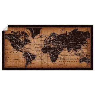 Artland Wandbild »Alte Weltkarte« 1 Stk. tlg. als Leinwandbild, Poster, Wandaufkleber in verschied. Größen, braun