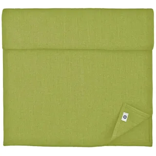 Linen & Cotton Tischläufer Stoff Tischband Tischdeko Hygge 100% Leinen, Grün (40 x 180 cm) Rechteckig Läufer Tisch Esstisch Deko für Home Küche Abendessen Brunch Weihnachten