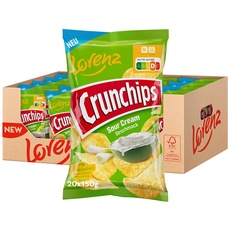 Lorenz Snack World Crunchips Sour Cream, 20er Pack (20 x 150 g)