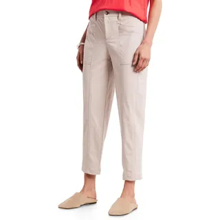 Street One High Waist Barrel Leg Hose im Casual Fit Clay Sand 34