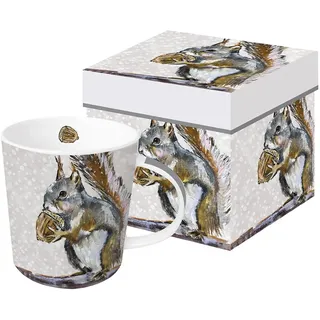ppd Kaffeebecher Eichhörnchen mit Geschenkbox, Tasse Tiere Tier Geschenkset