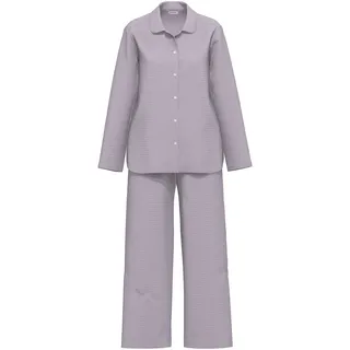 seidensticker Schlafanzug "Damen Pyjama lang durchgeknöpft", mauve shadow