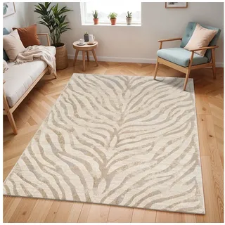 livabliss Surya Luanda Geometrischer Teppich - Teppich modern Wohnzimmer, Esszimmer, Schlafzimmer - weicher Abstrakt Boho Teppich, Kurzflor Teppich für einfache Pflege - Teppich groß 160x220cm in Grau