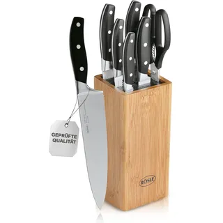 Rösle Bürsten Messerblock 7-tlg. Braun
