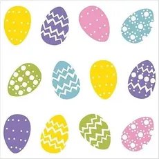 Bild von Oster-Motivservietten "Coloured Eggs"